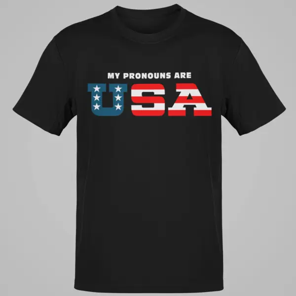 My Pronouns Are USA Fun Patriot American 4th Of July Flag