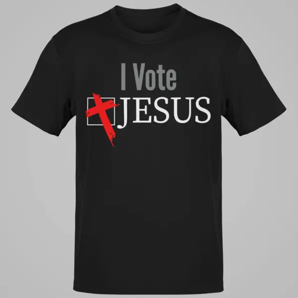 I Vote Jesus Ballot Checked Red Cross Box