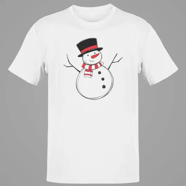 Merry Christmas Snowman Carrot Nose Happy Holidays Top Hat