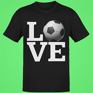 LOVE Soccer Sports Team Big Fan Love the Game Gift www.universityofheaven.com