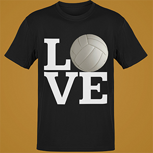 LOVE Volleyball Sports Big Fan Love the Game www.universityofheaven.com