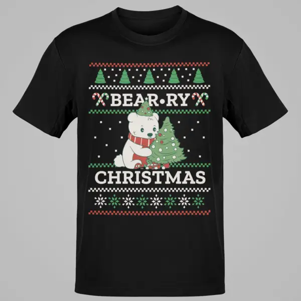 Beary Christmas Bear Tree Ugly Sweater Party Fun