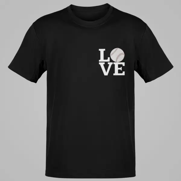 Love Baseball Design Tee for Fans and Players