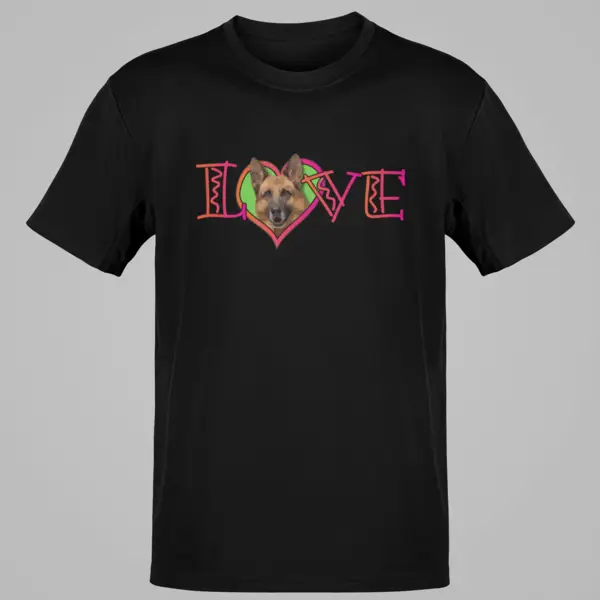 Love German Shepherd Dog Heart Graphic for Dog Lovers