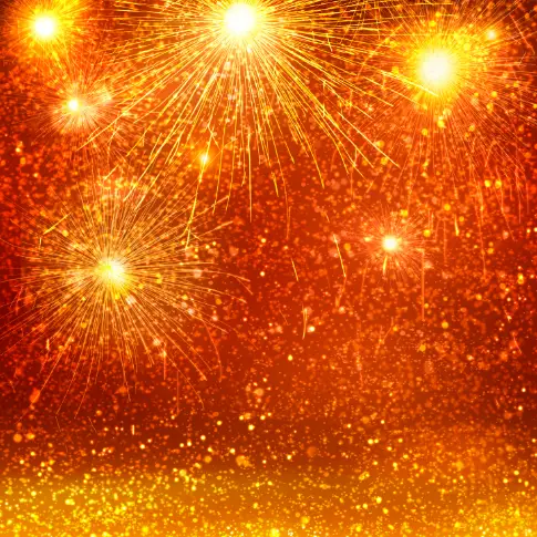 Fun Dynamic Fireworks Celebration Graphic Radiant Party