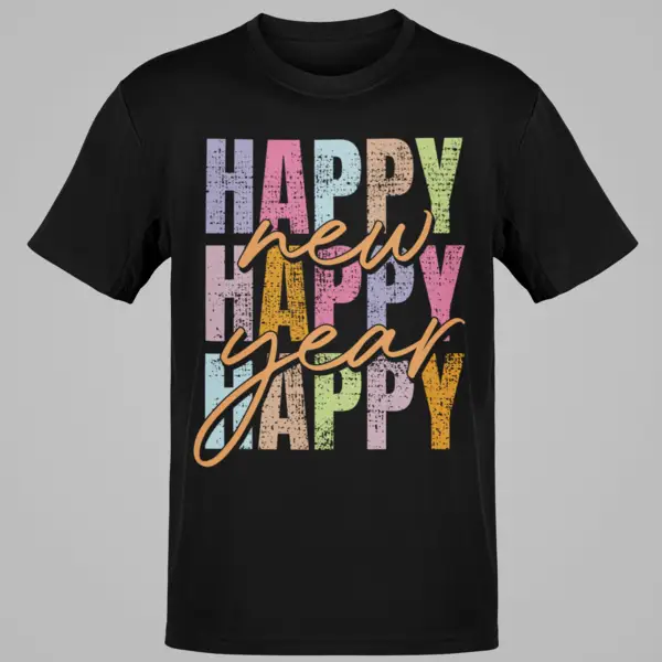 Happy New Year Colorful Celebration Tee Gift