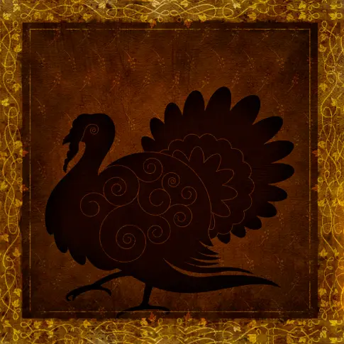 Thanksgiving Turkey Silhouette Autumn Harvest