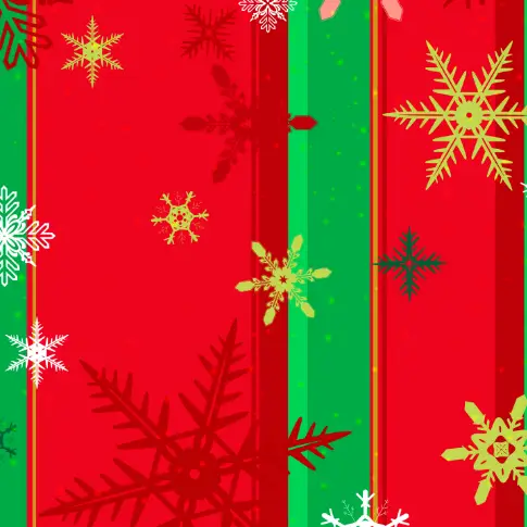 Festive Snowflakes Red Green Christmas Holiday Winter Fun