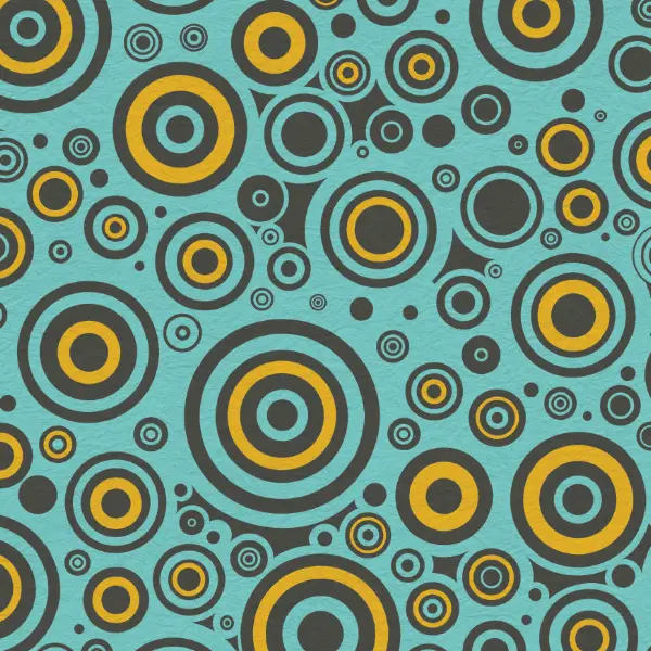 blue yellow circle motif