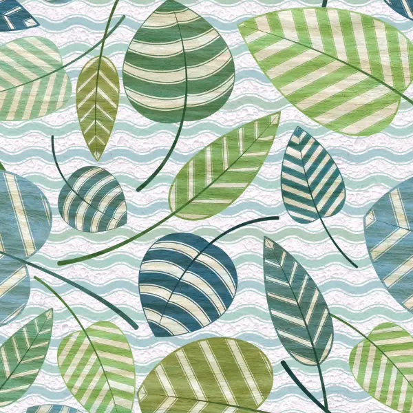 striping green blue leaves