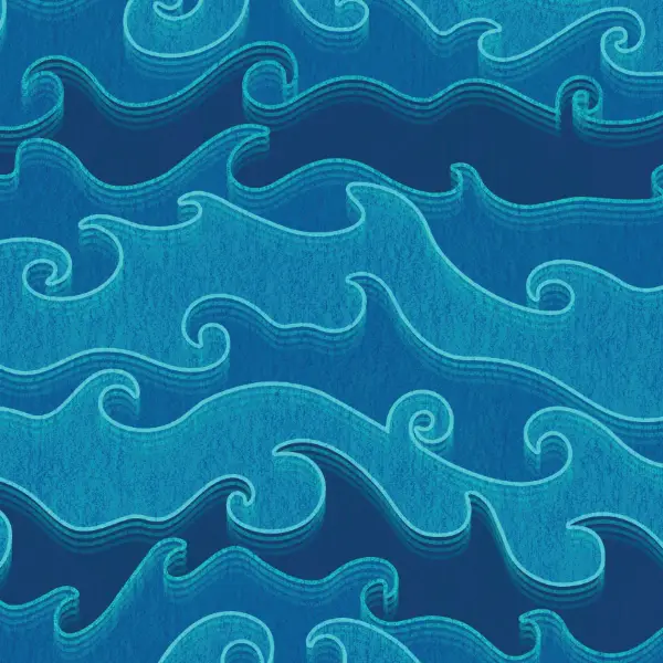 ocean wave lining